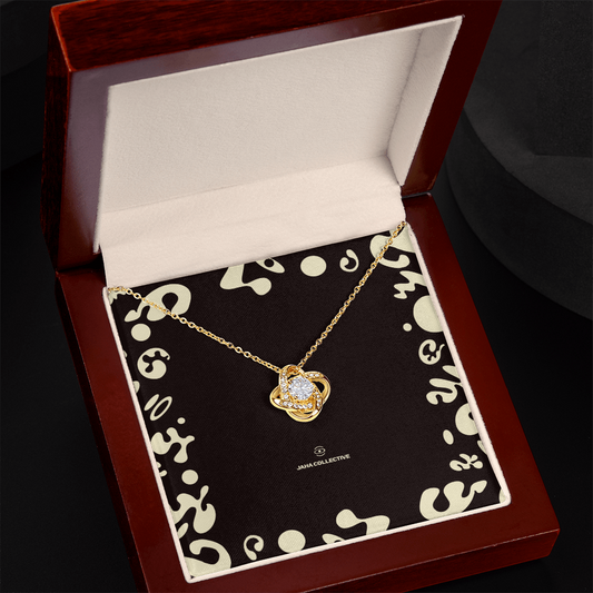 Adorn'd Love Knot Necklace - 18K Yellow Gold - Luxury Box