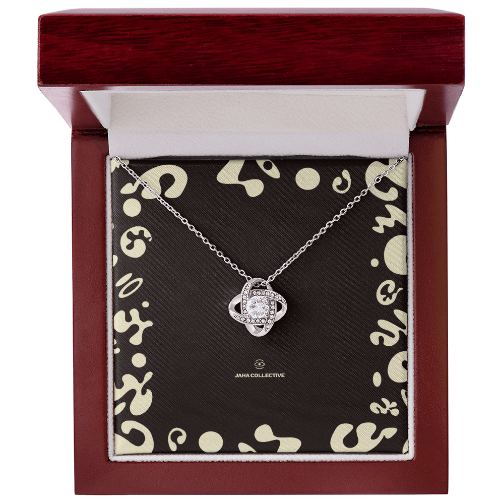 Adorn'd Love Knot Necklace - 14K White Gold - Luxury Box