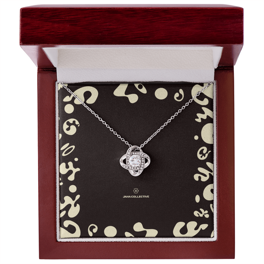 Adorn'd Love Knot Necklace - 14K White Gold - Luxury Box