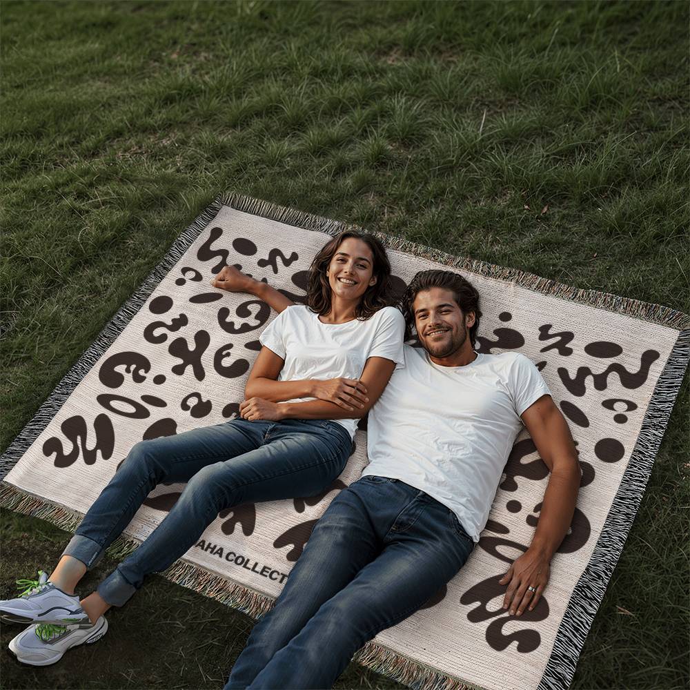 Mirror Work Artwork Heirloom Woven Blanket (60" x 50")