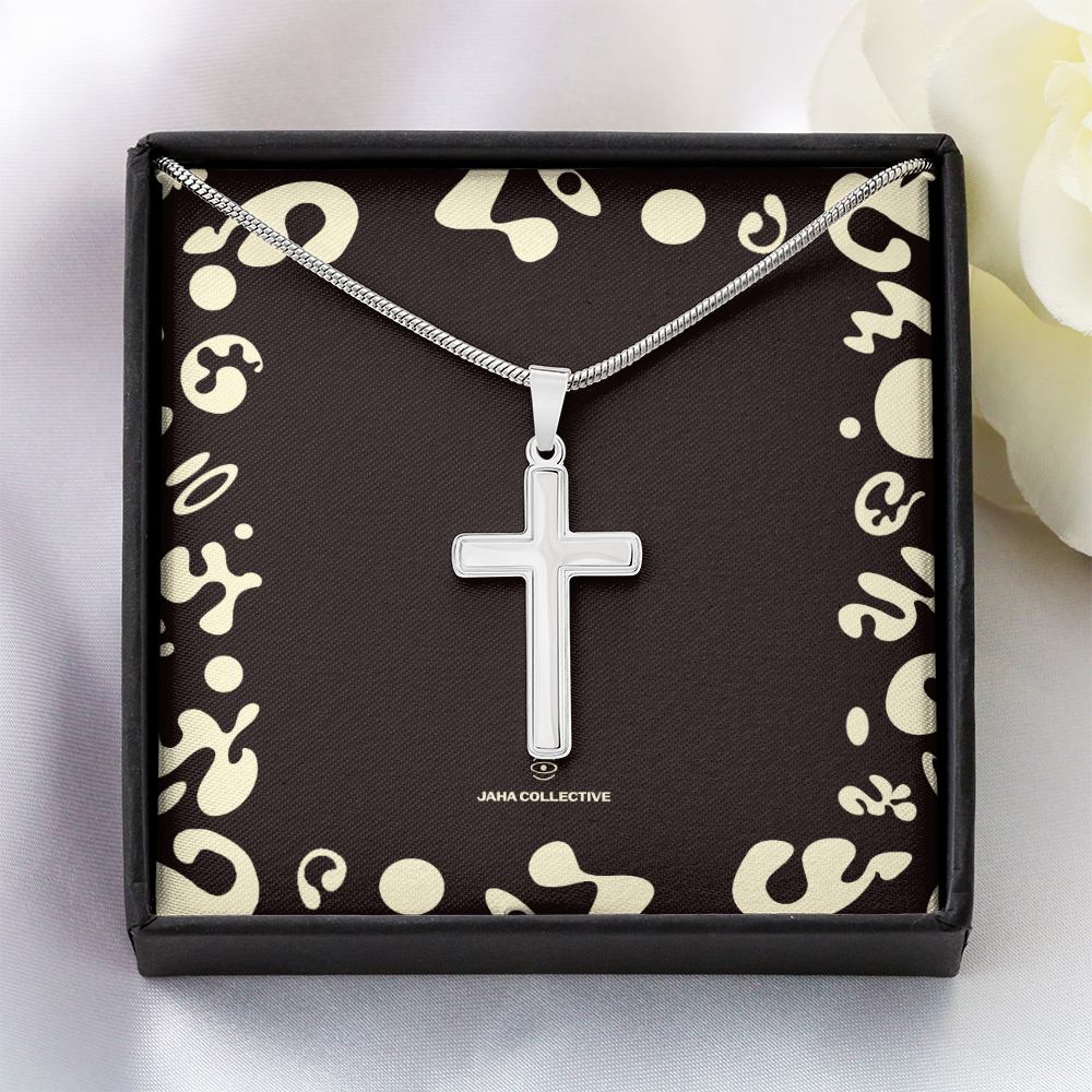 Adorn'd Artisan Cross Necklace - Soft Touch Box