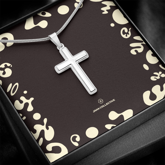 Adorn'd Artisan Cross Necklace - Soft Touch Box