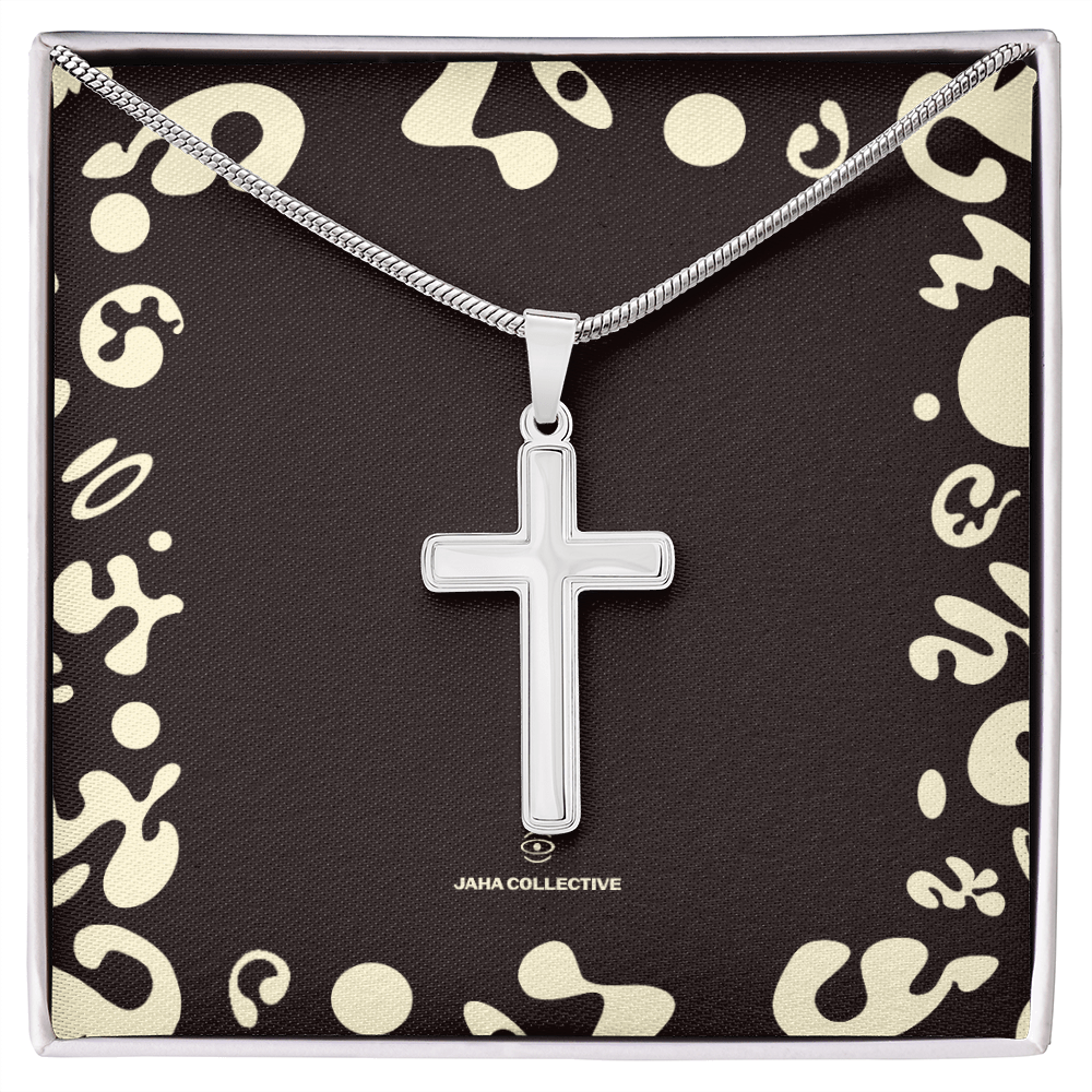 Adorn'd Artisan Cross Necklace - Soft Touch Box