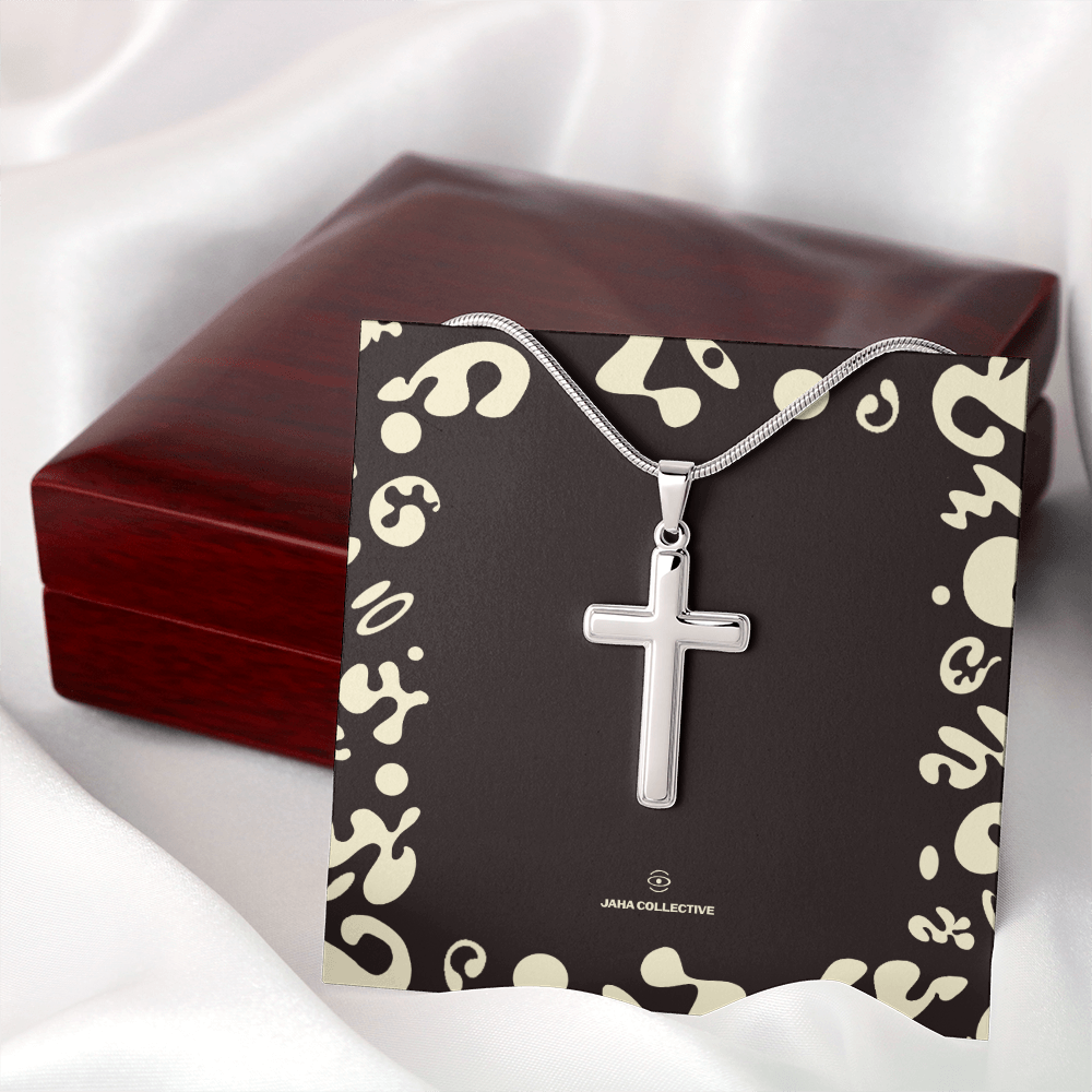 Adorn'd Artisan Cross Necklace - Luxury Box