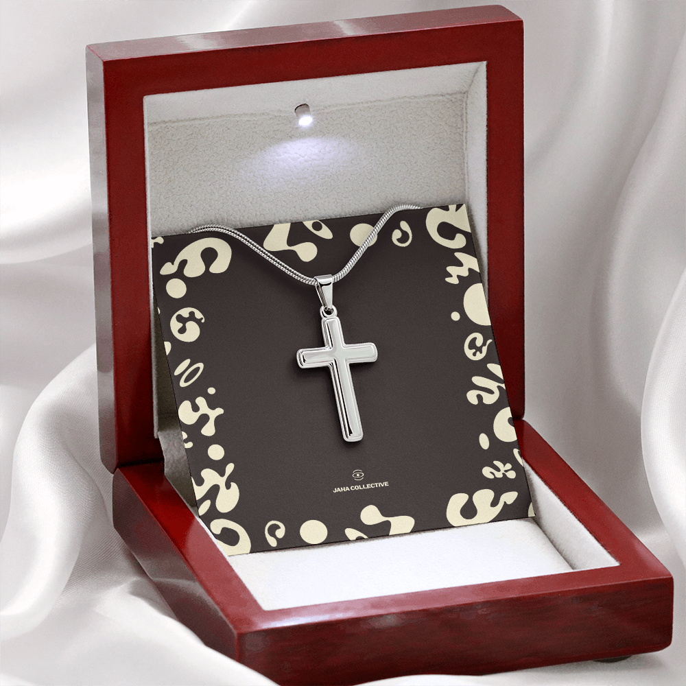 Adorn'd Artisan Cross Necklace - Luxury Box