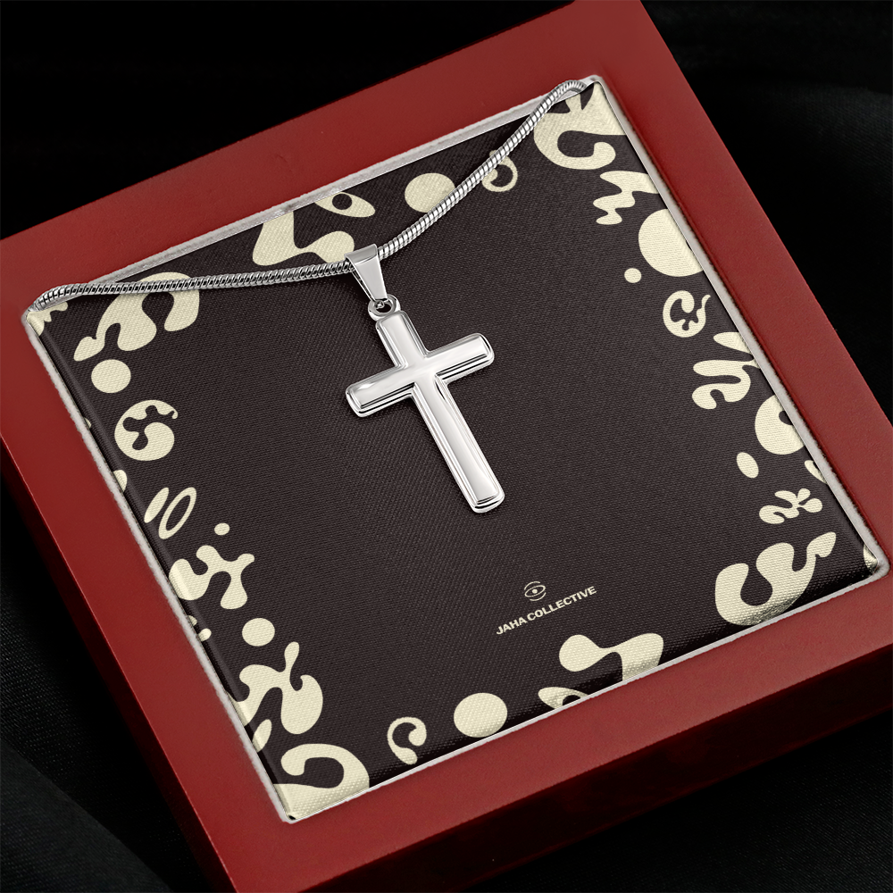 Adorn'd Artisan Cross Necklace - Luxury Box