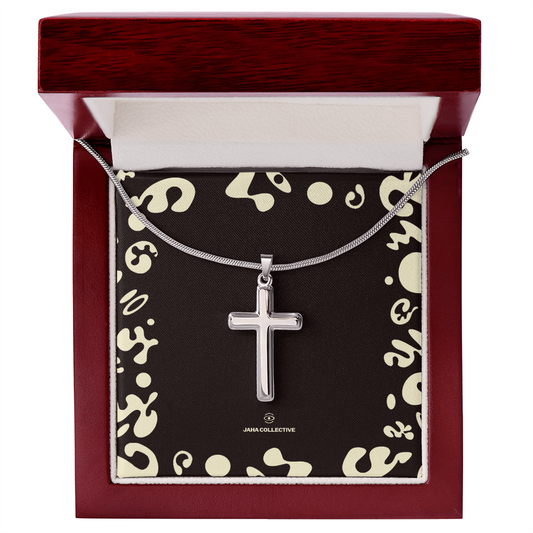 Adorn'd Artisan Cross Necklace - Luxury Box