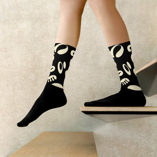 Pure Imagination Black Foot Socks - Smoke Signal Black