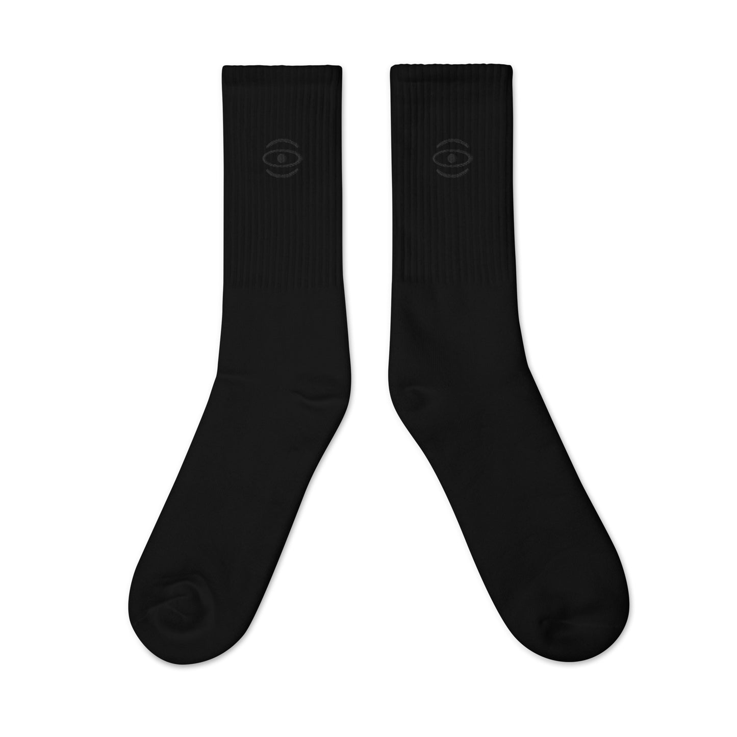 Jaha Logo Embroidered Minimalist Socks - Smoke Signal Black