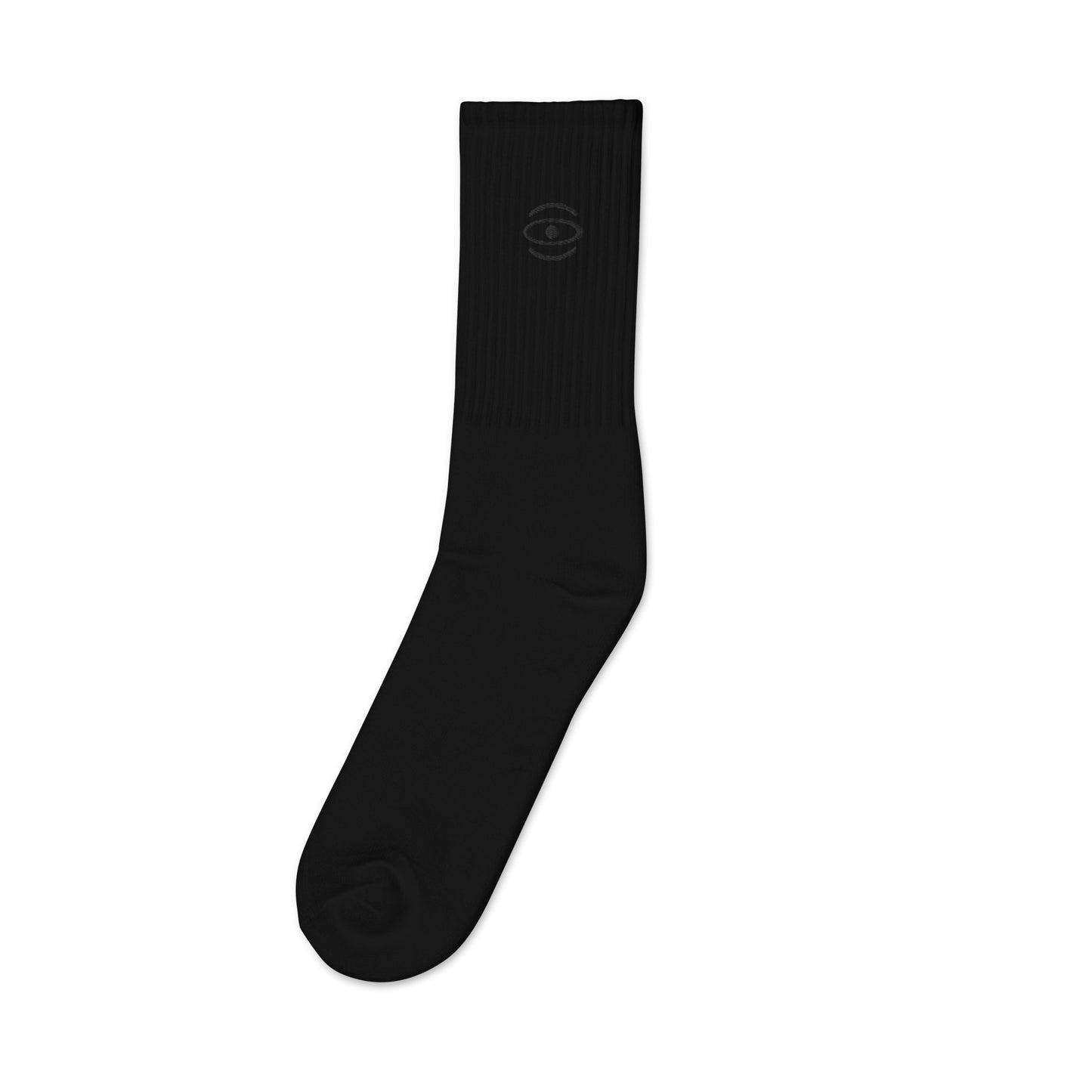 Jaha Logo Embroidered Minimalist Socks - Smoke Signal Black