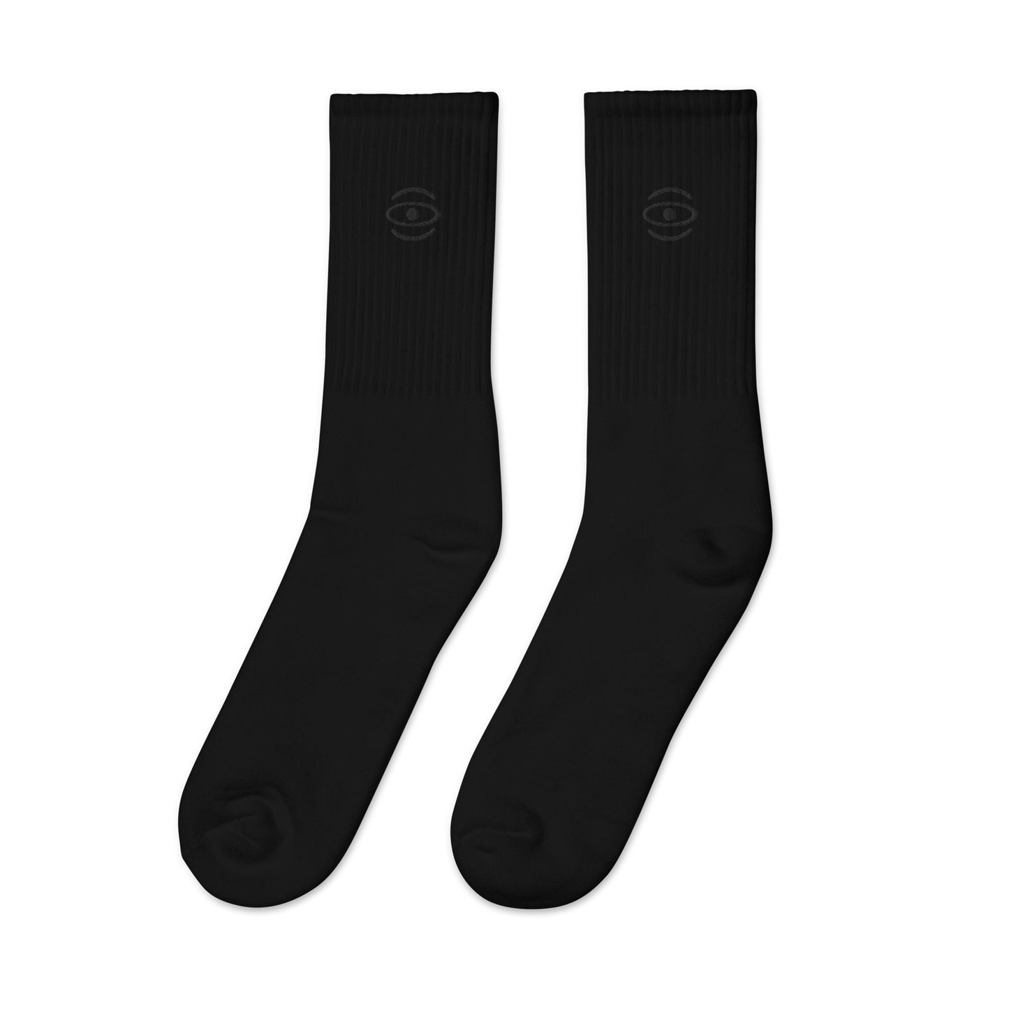 Jaha Logo Embroidered Minimalist Socks - Smoke Signal Black