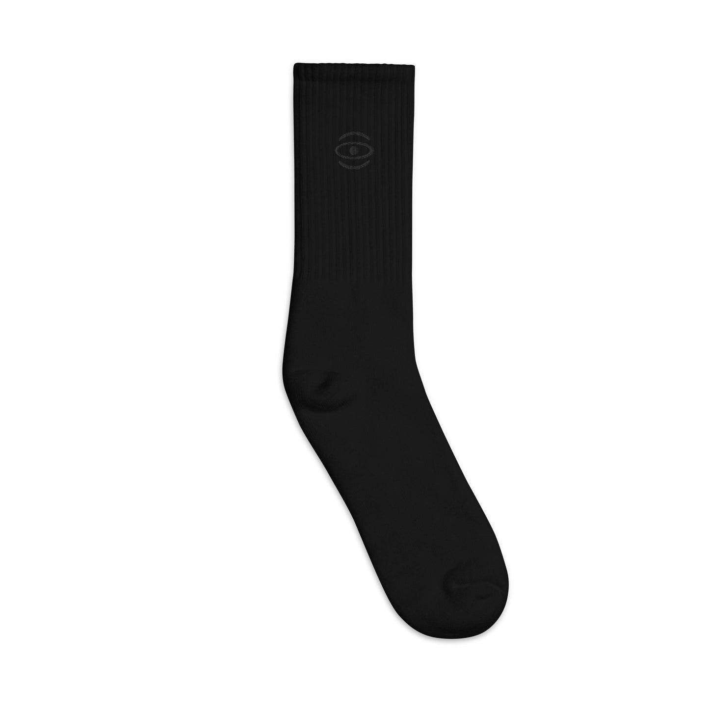 Jaha Logo Embroidered Minimalist Socks - Smoke Signal Black