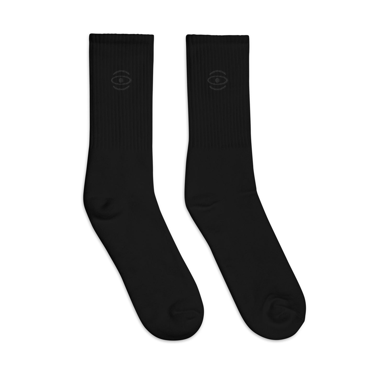 Jaha Logo Embroidered Minimalist Socks - Smoke Signal Black