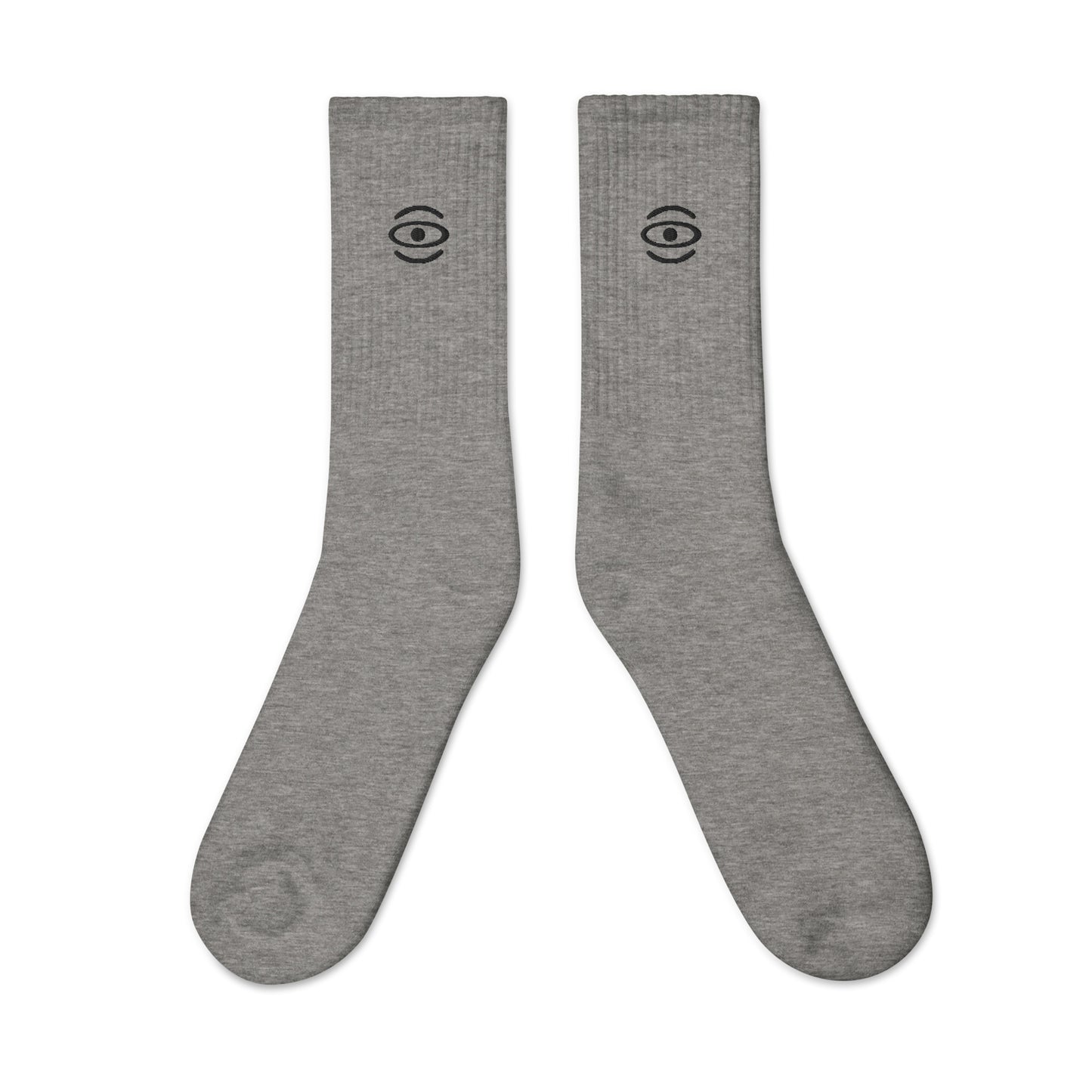 Jaha Logo Embroidered Minimalist Socks - Smoke Signal Black