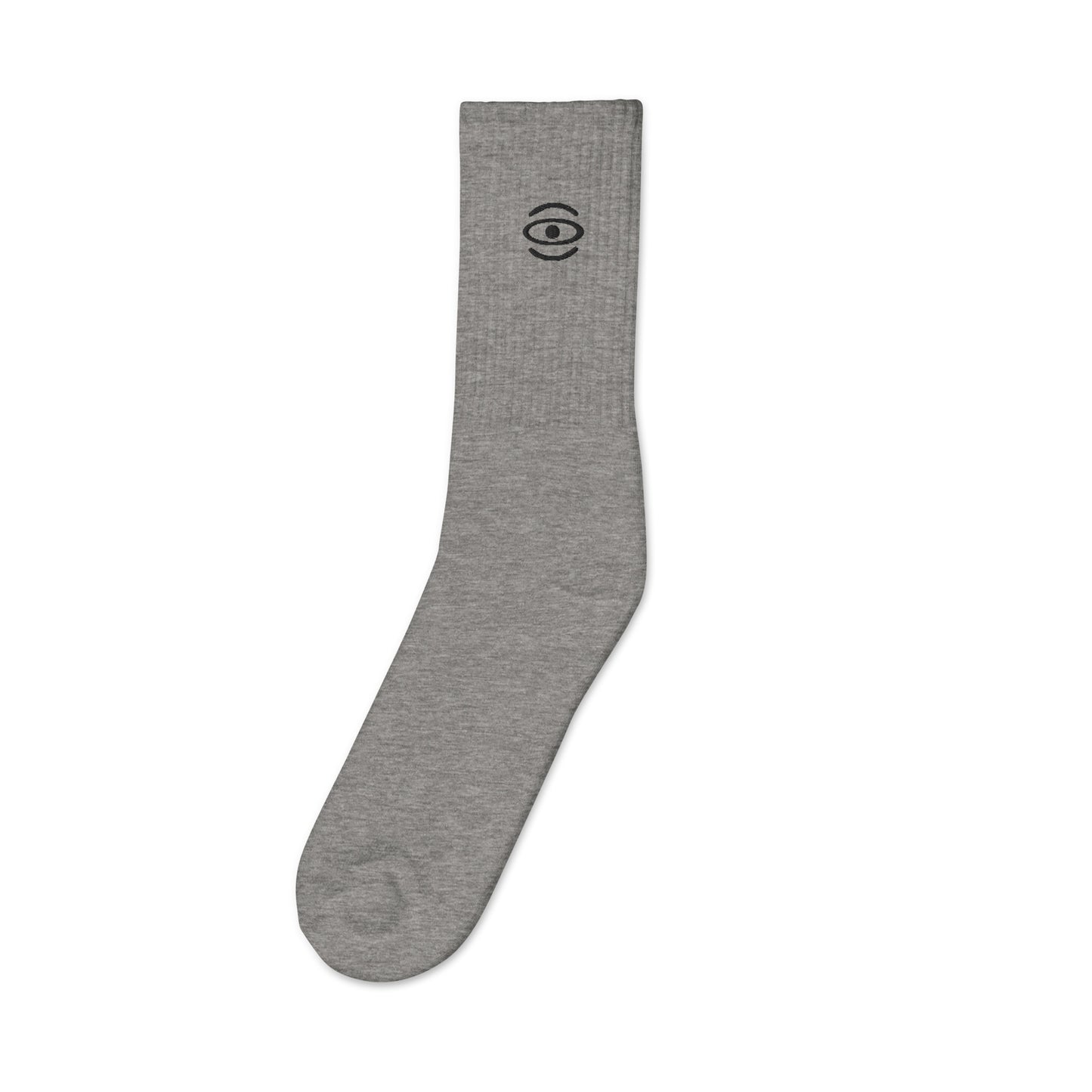 Jaha Logo Embroidered Minimalist Socks - Smoke Signal Black