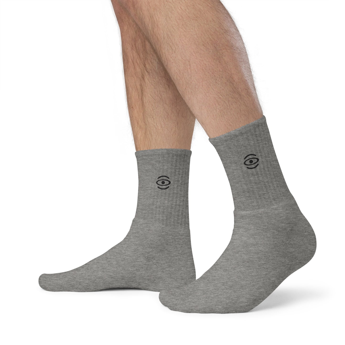 Jaha Logo Embroidered Minimalist Socks - Smoke Signal Black