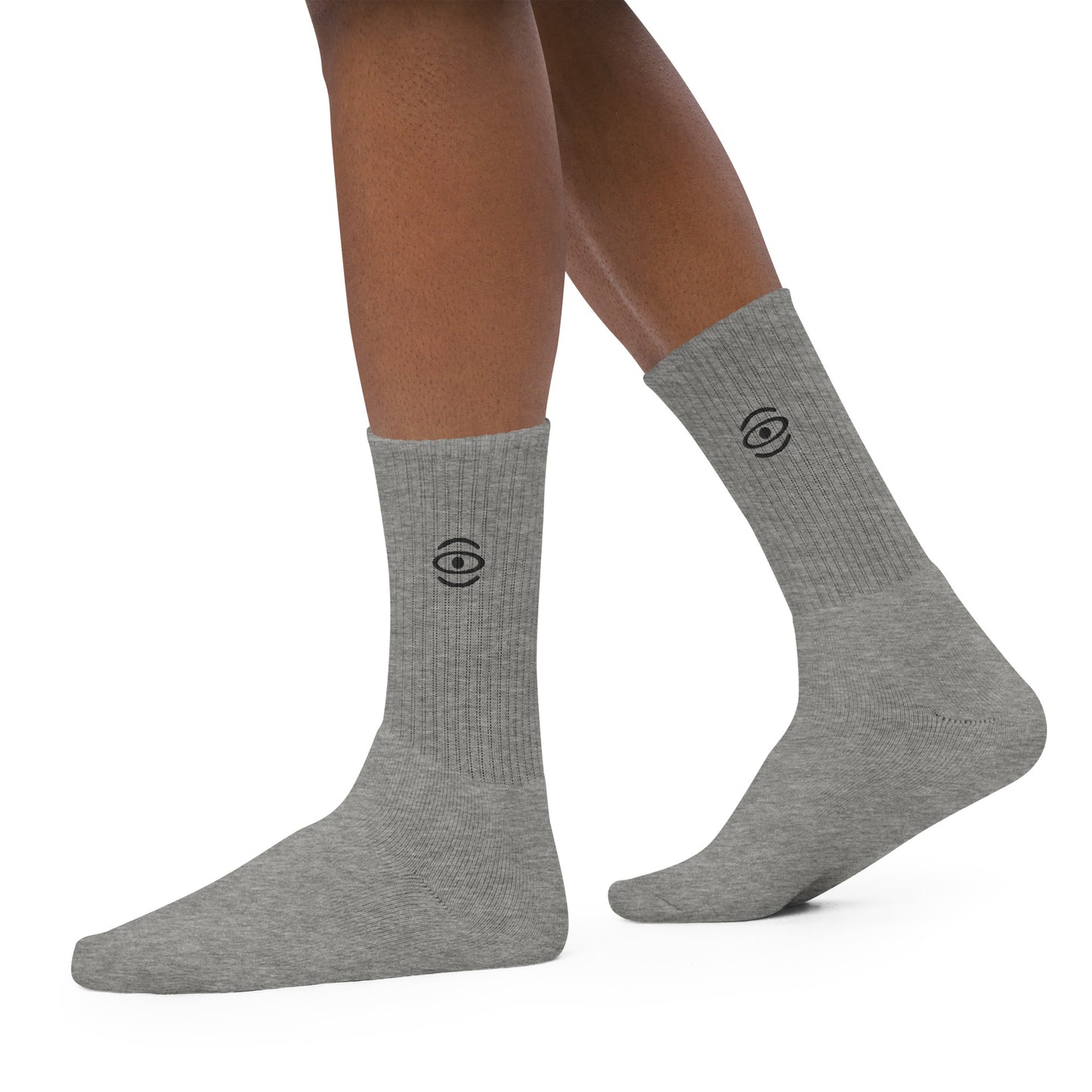 Jaha Logo Embroidered Minimalist Socks - Smoke Signal Black