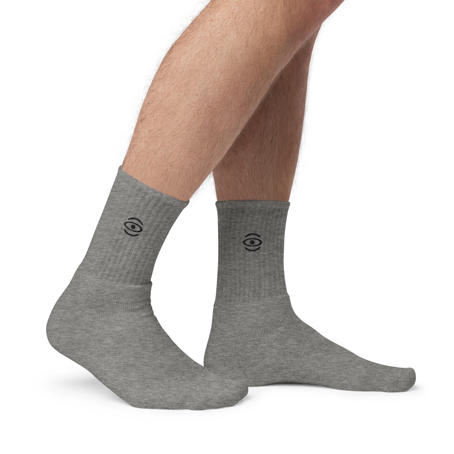 Jaha Logo Embroidered Minimalist Socks - Smoke Signal Black