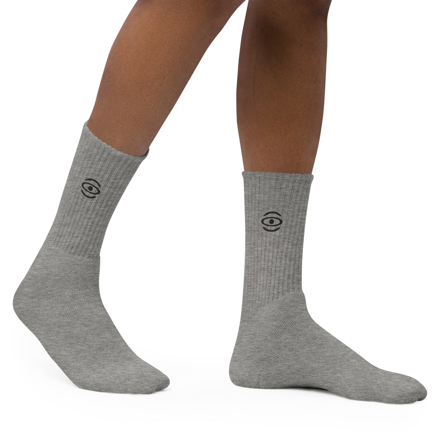 Jaha Logo Embroidered Minimalist Socks - Smoke Signal Black