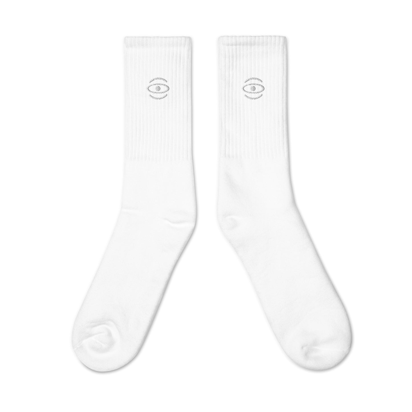Jaha Logo Embroidered Minimalist Socks - Starlight White