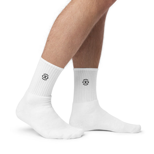 Jaha Logo Embroidered Minimalist Socks - Smoke Signal Black