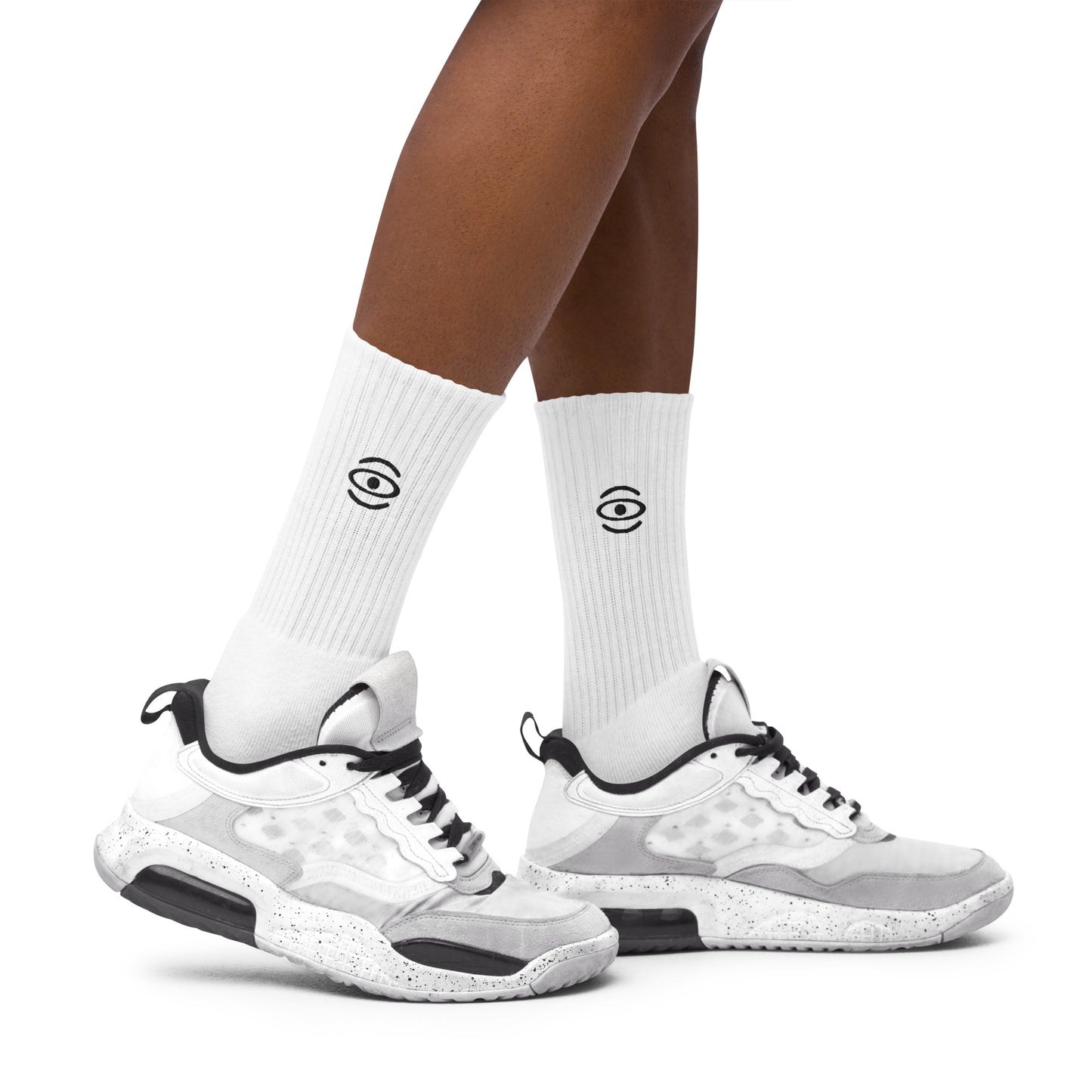 Jaha Logo Embroidered Minimalist Socks - Smoke Signal Black