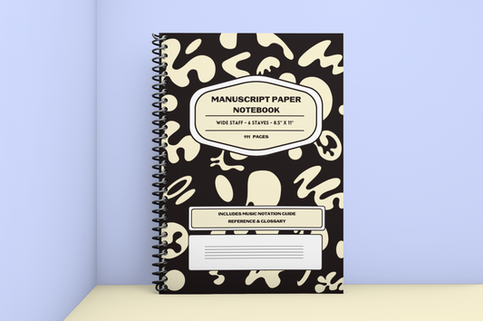 Jaha Music Manuscript Paper Notebook - Wide Staff