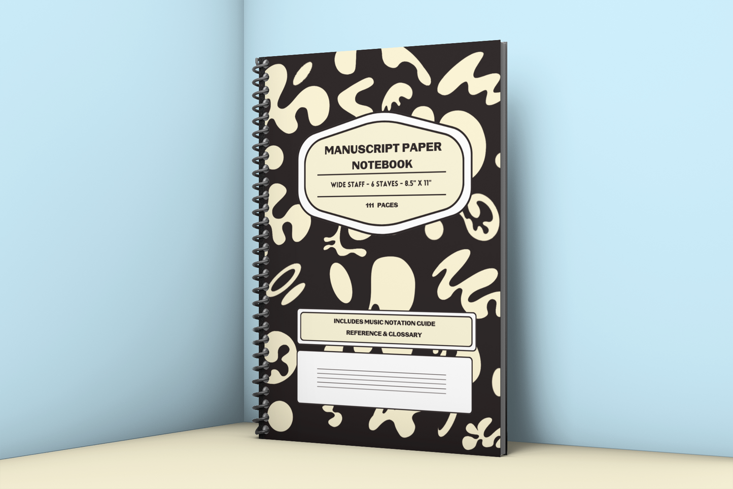 Jaha Music Manuscript Paper Notebook - Wide Staff