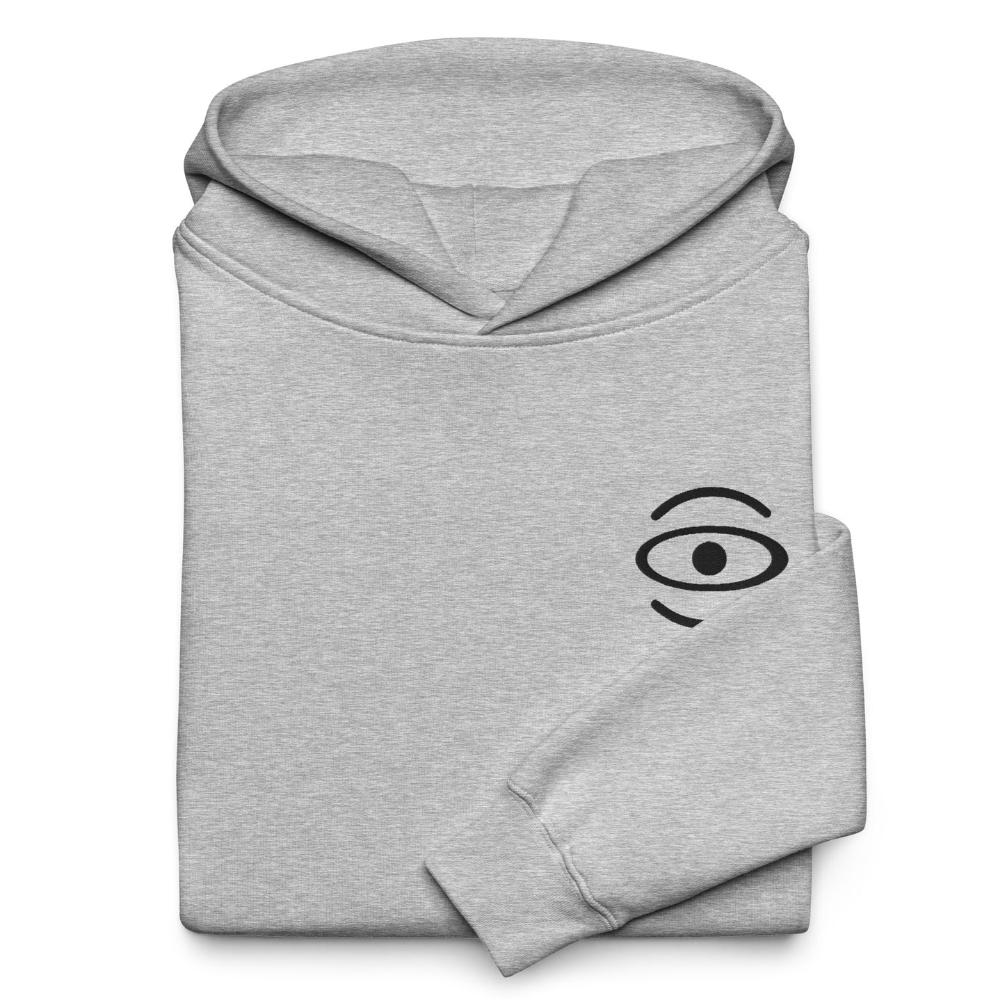 Adorn'd Unisex Oversized Hoodie w Embroidered Logo + Back Print - Smoke Signal Black