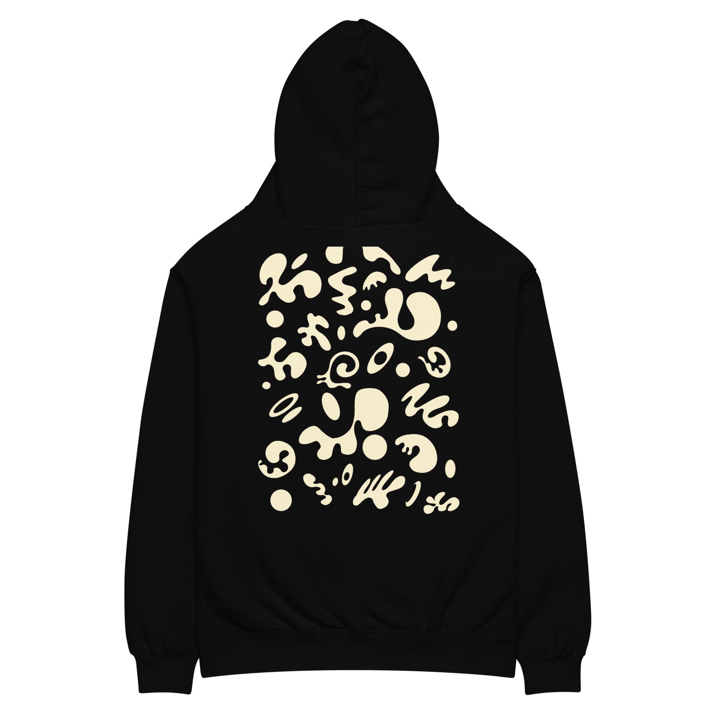 Adorn'd Unisex Oversized Hoodie w Embroidered Logo + Back Print - Starlight White
