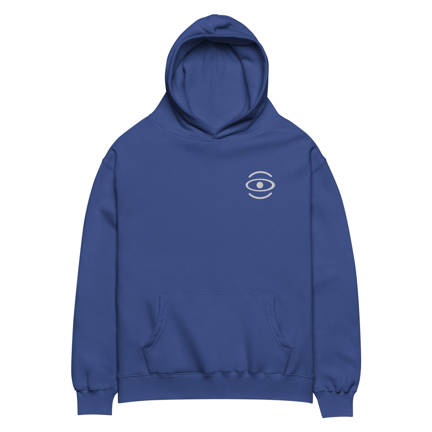 Adorn'd Unisex Oversized Hoodie w Embroidered Logo + Back Print - Starlight White