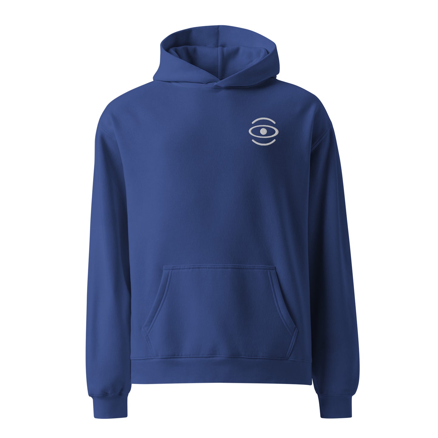 Adorn'd Unisex Oversized Hoodie w Embroidered Logo + Back Print - Starlight White