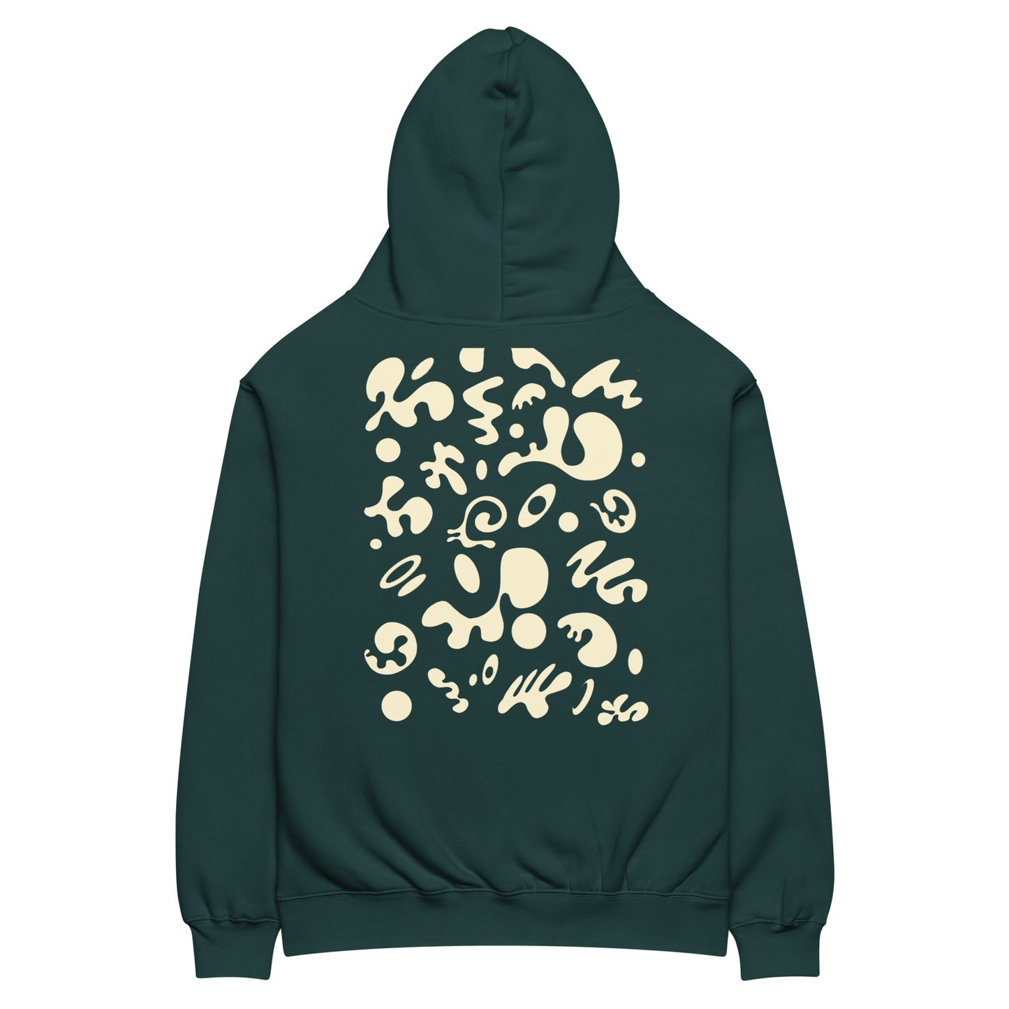 Adorn'd Unisex Oversized Hoodie w Embroidered Logo + Back Print - Starlight White