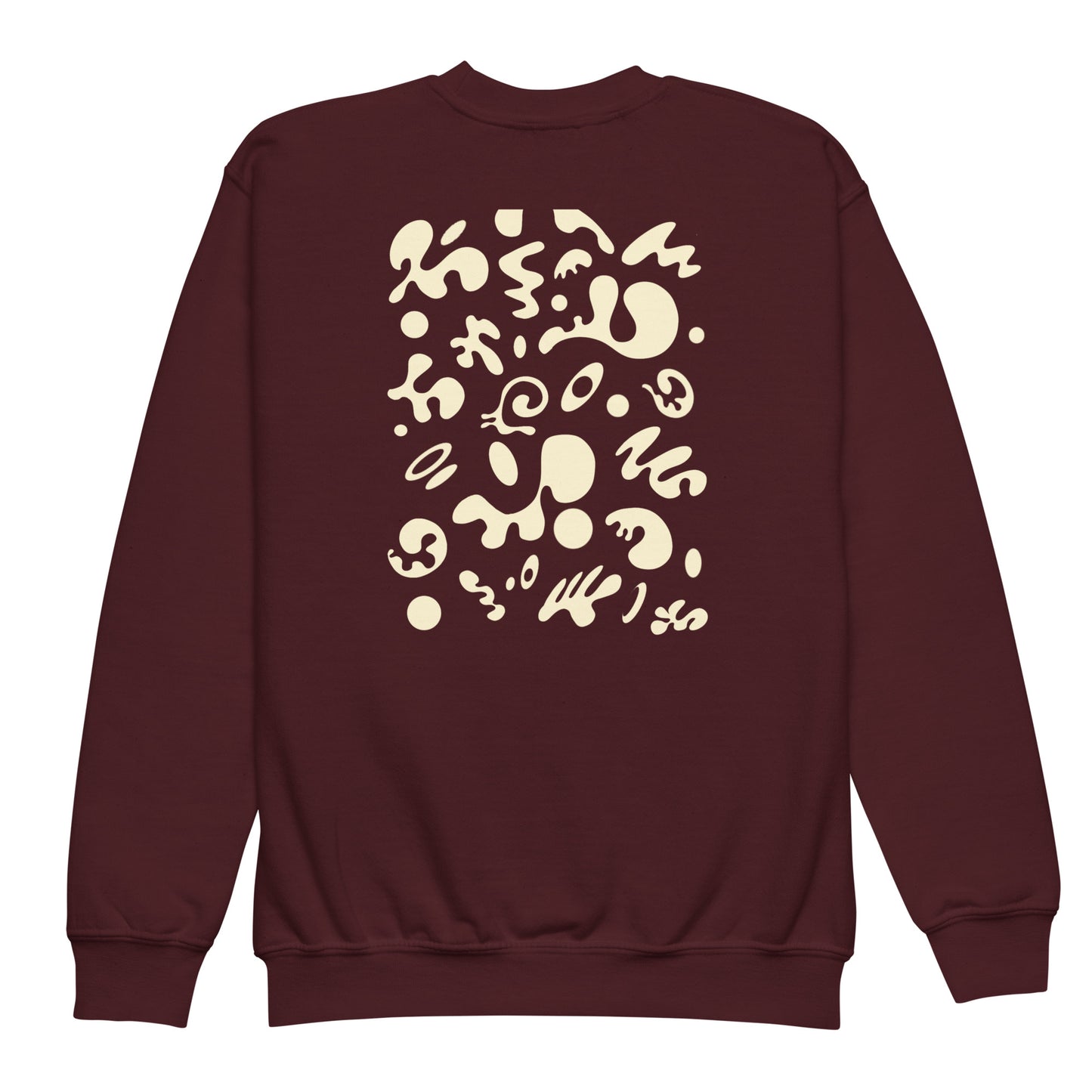 Jaha Logo Youth Crewneck Sweatshirt w Embroidered Logo + Back Print