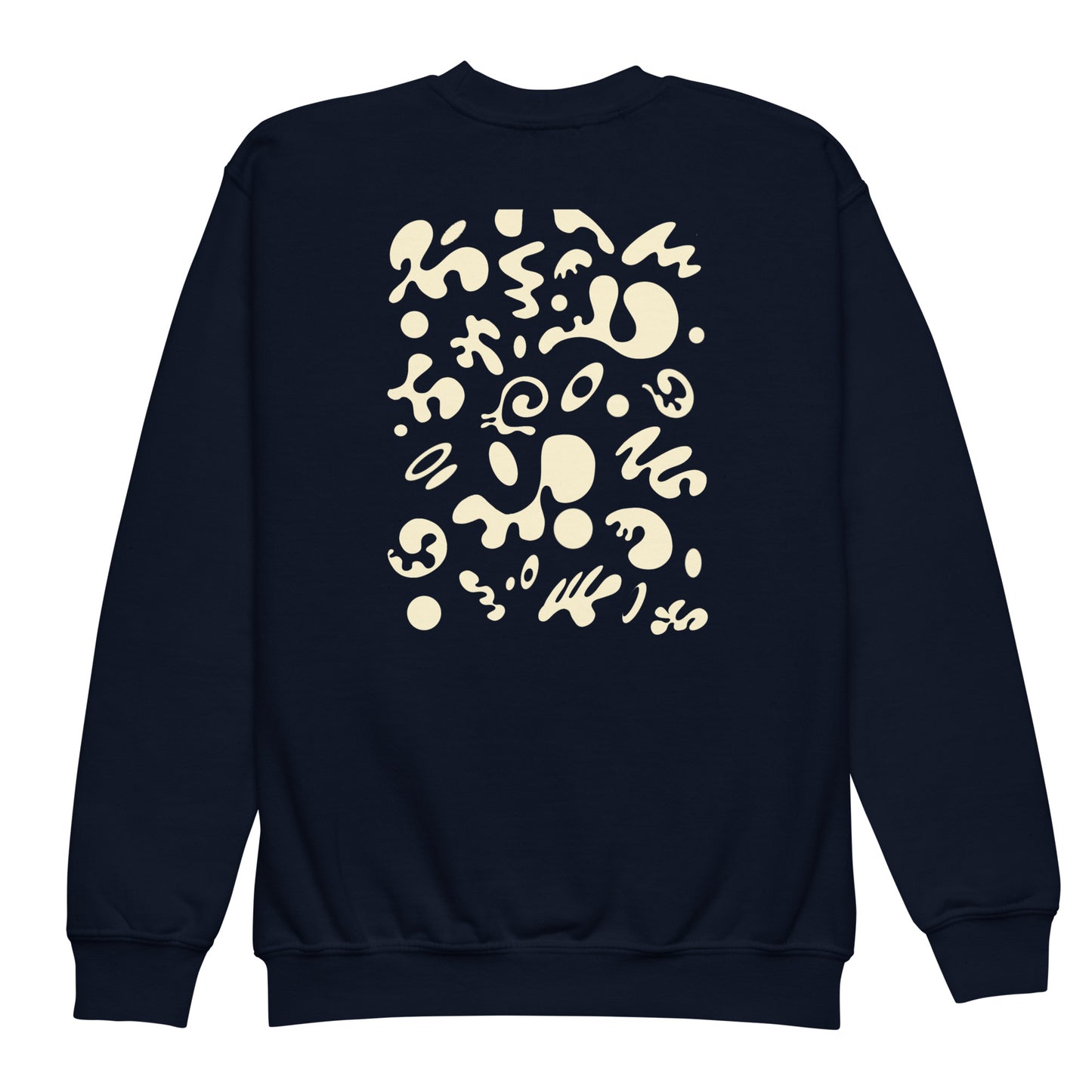 Jaha Logo Youth Crewneck Sweatshirt w Embroidered Logo + Back Print