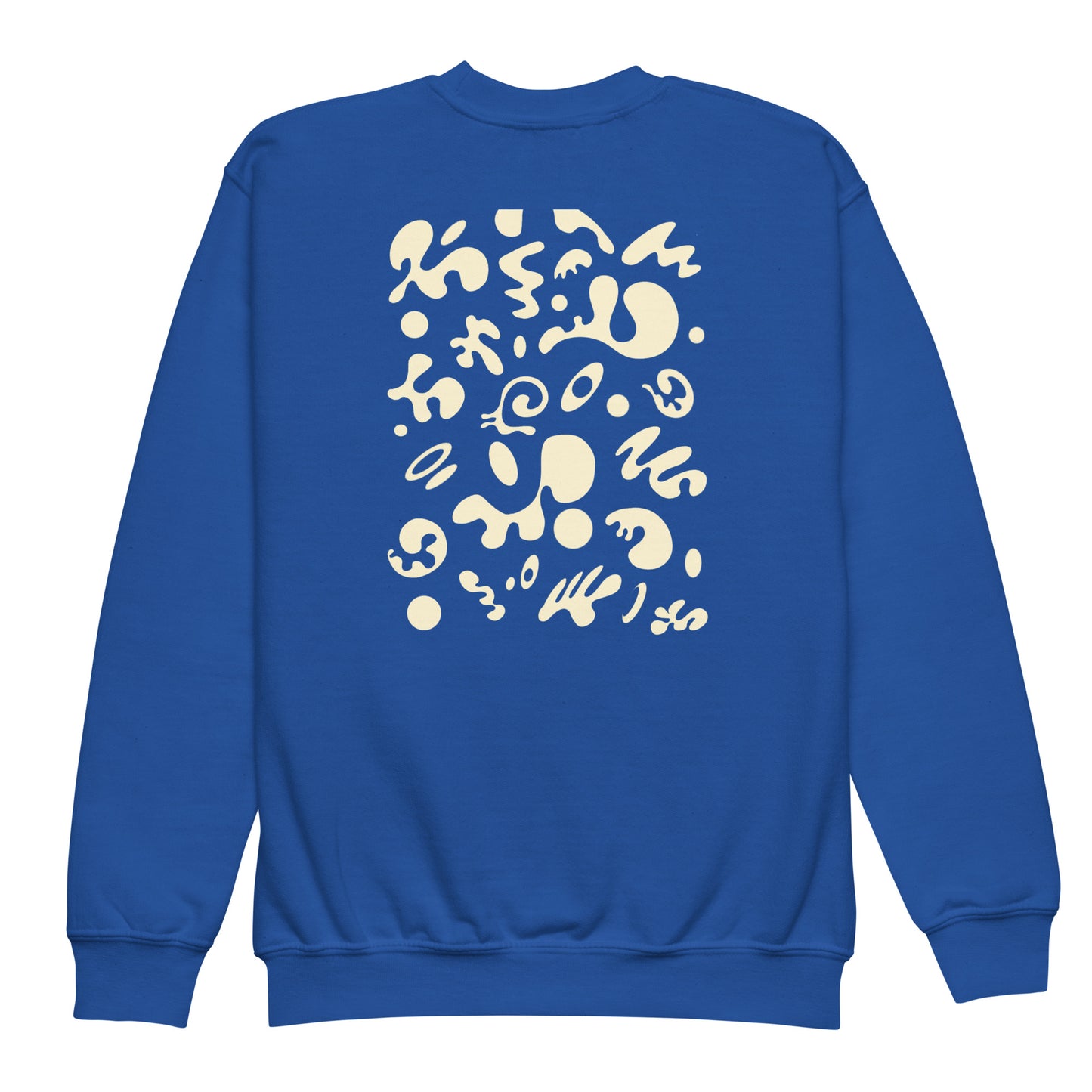 Jaha Logo Youth Crewneck Sweatshirt w Embroidered Logo + Back Print