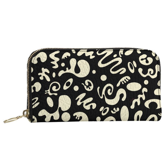 Adorn'd Luxe Long Leather Zip Wallet