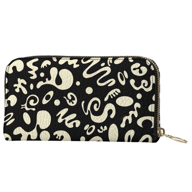 Adorn'd Luxe Long Leather Zip Wallet