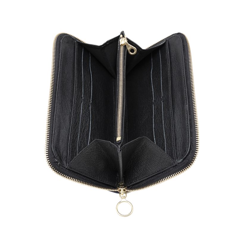 Adorn'd Luxe Long Leather Zip Wallet