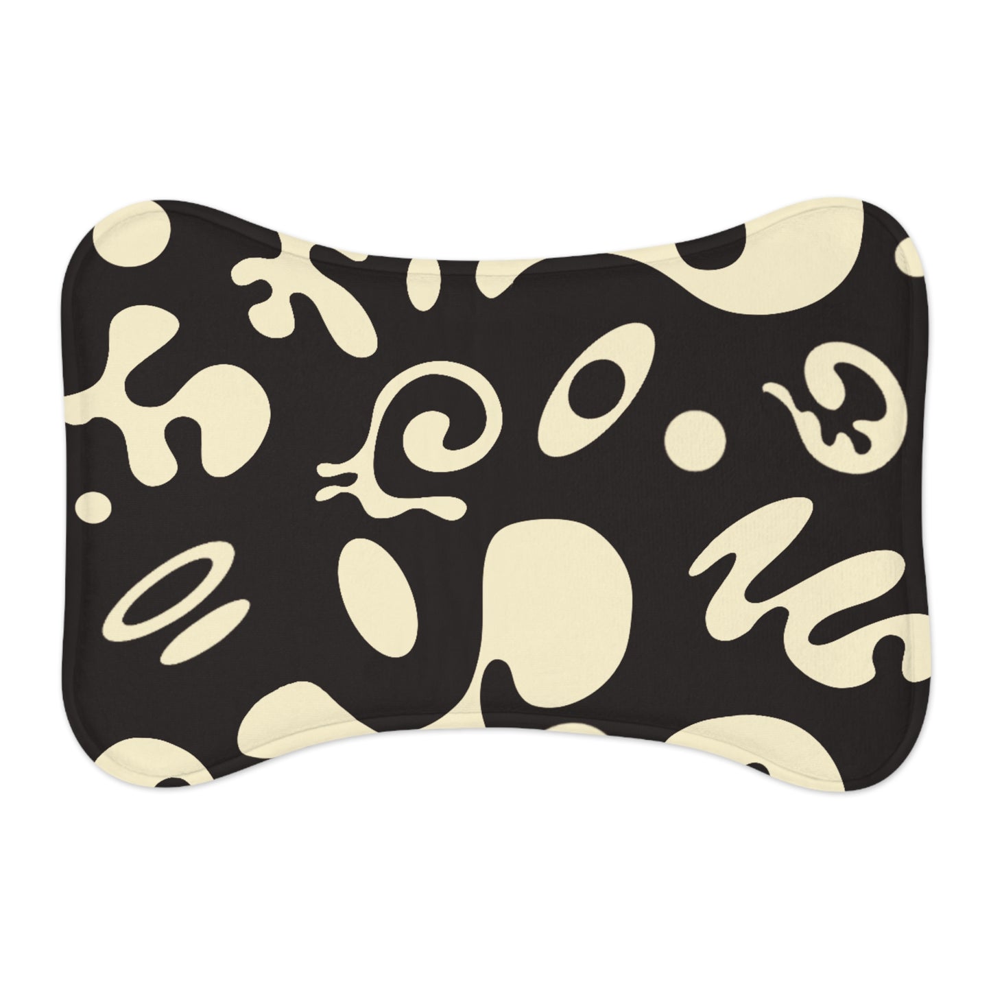 Pure Imagination Pet Feeding Mats (in Bone or Fish Shape) - Smoke Signal Black