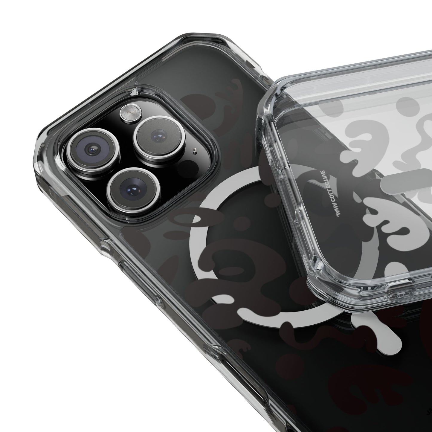 Mirror Work Clear MagSafe Impact Case - Smoke Signal Black