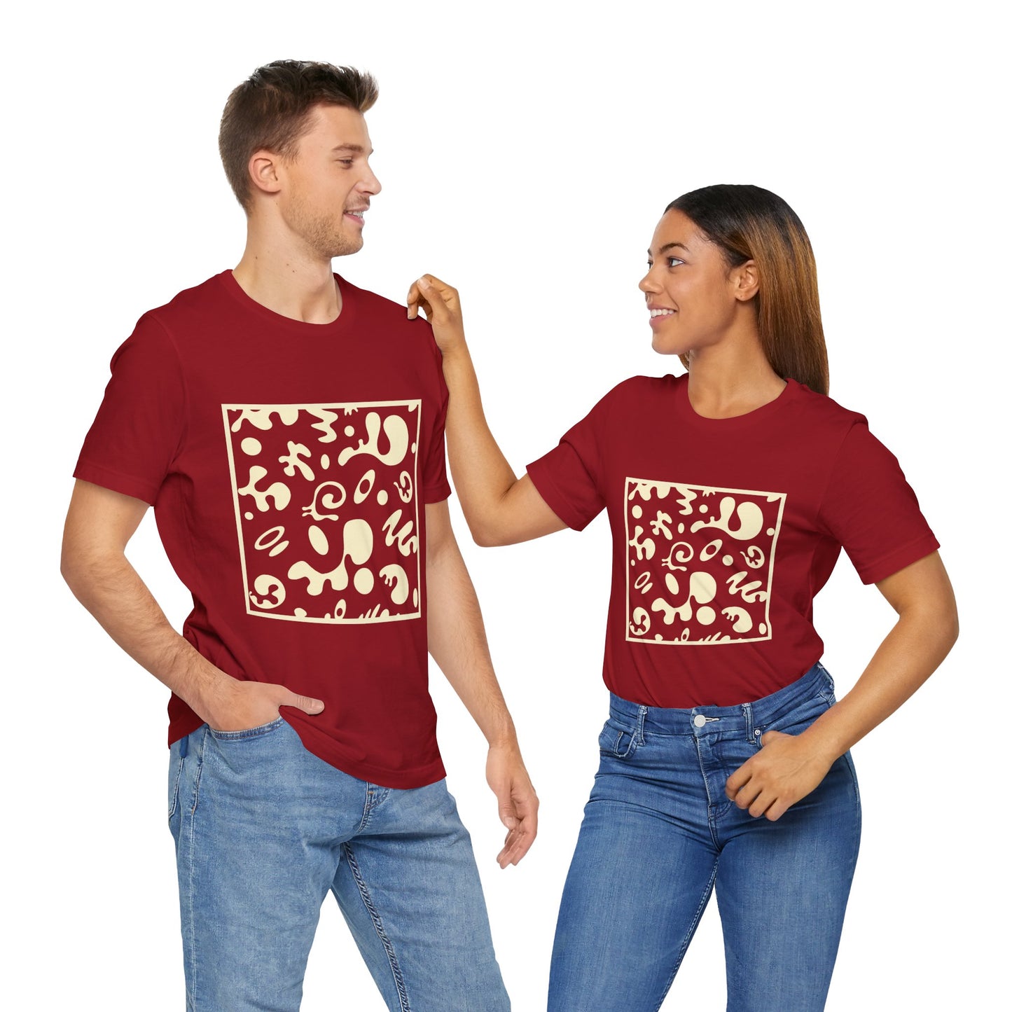 Adorn'd Unisex Jersey Short Sleeve Tee - Blank Page White Print