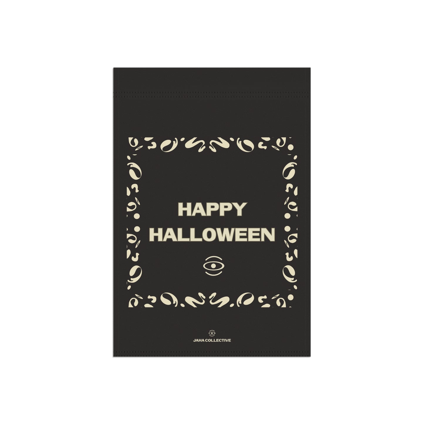 Happy Halloween Garden & House Banner - Smoke Signal Black