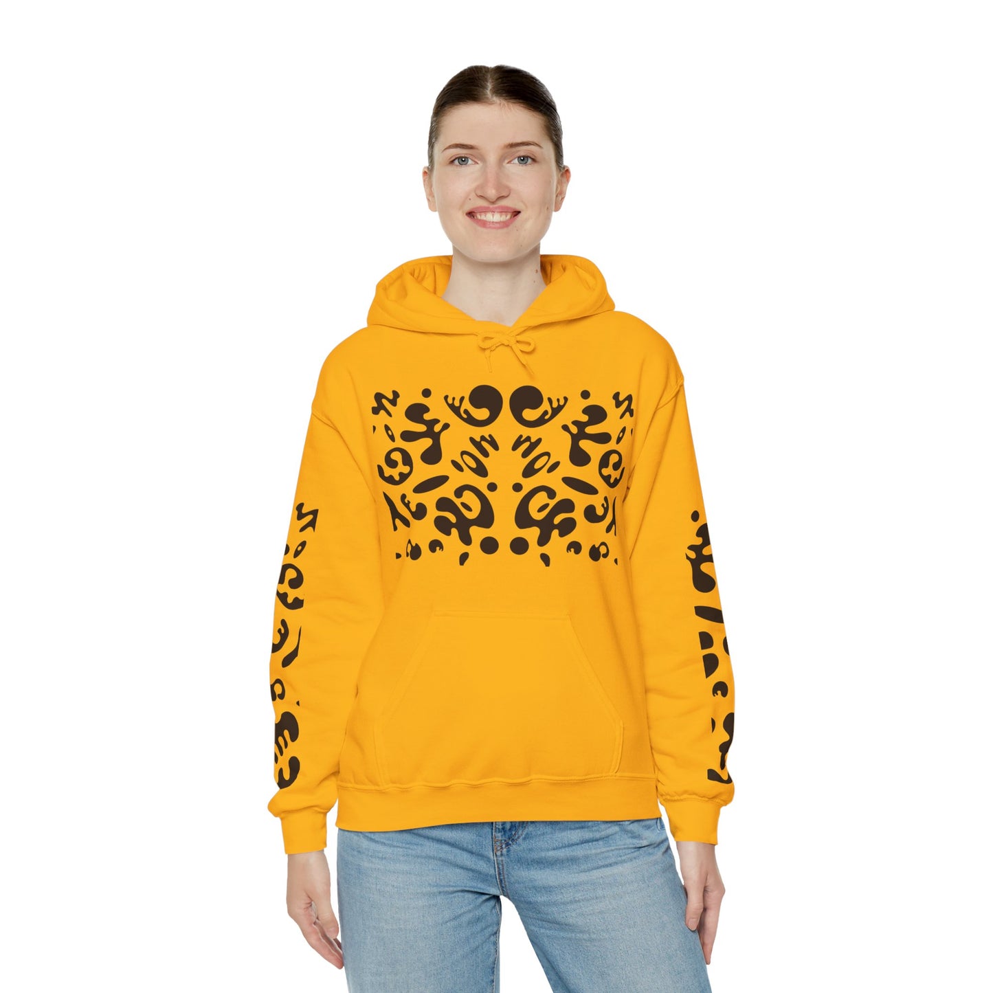 Mirror Work Unisex Heavy Blend™ Hooded Sweatshirt - Smoke Signal Black Print