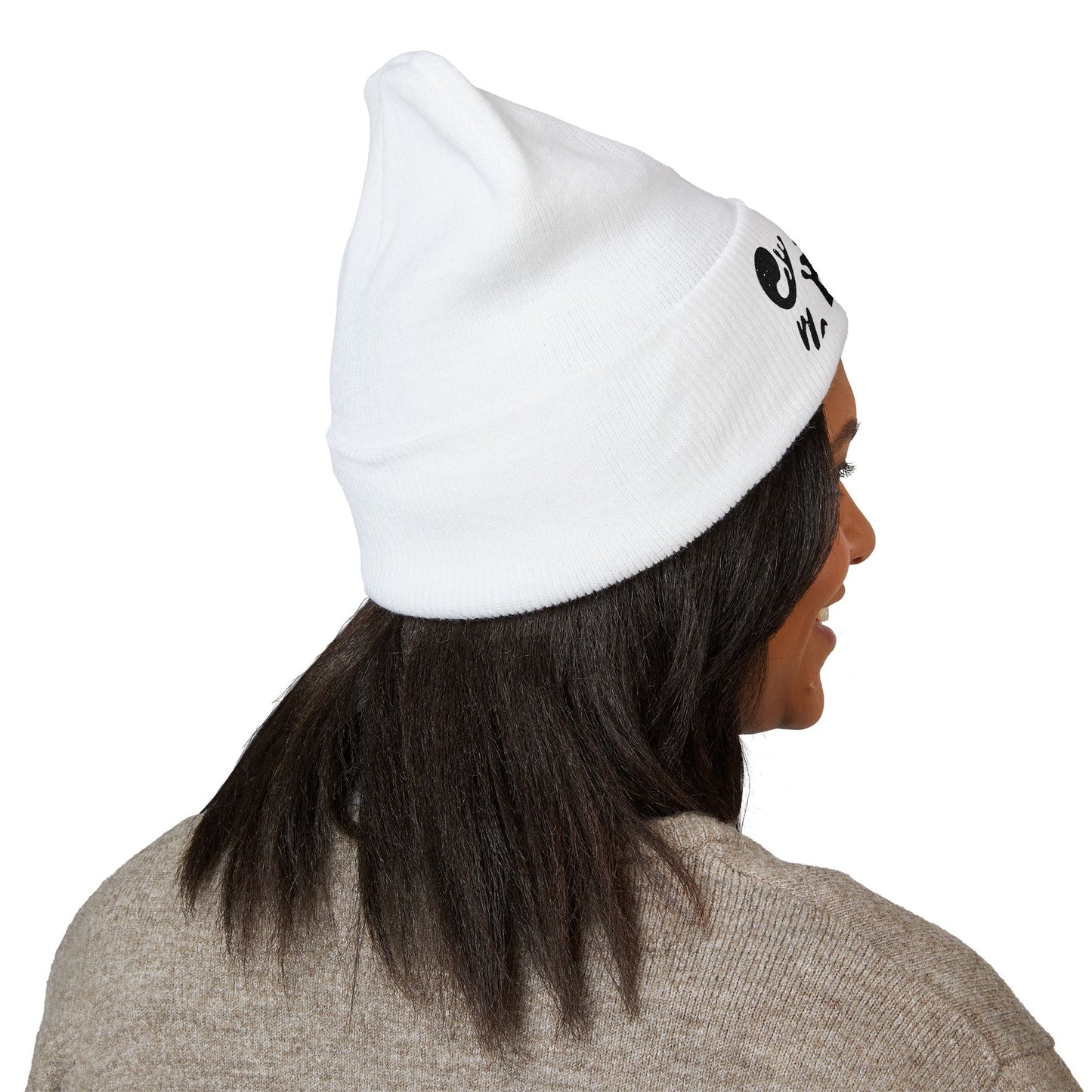Pure Imagination Embroidered Classic Cuffed Beanie - Smoke Signal Black