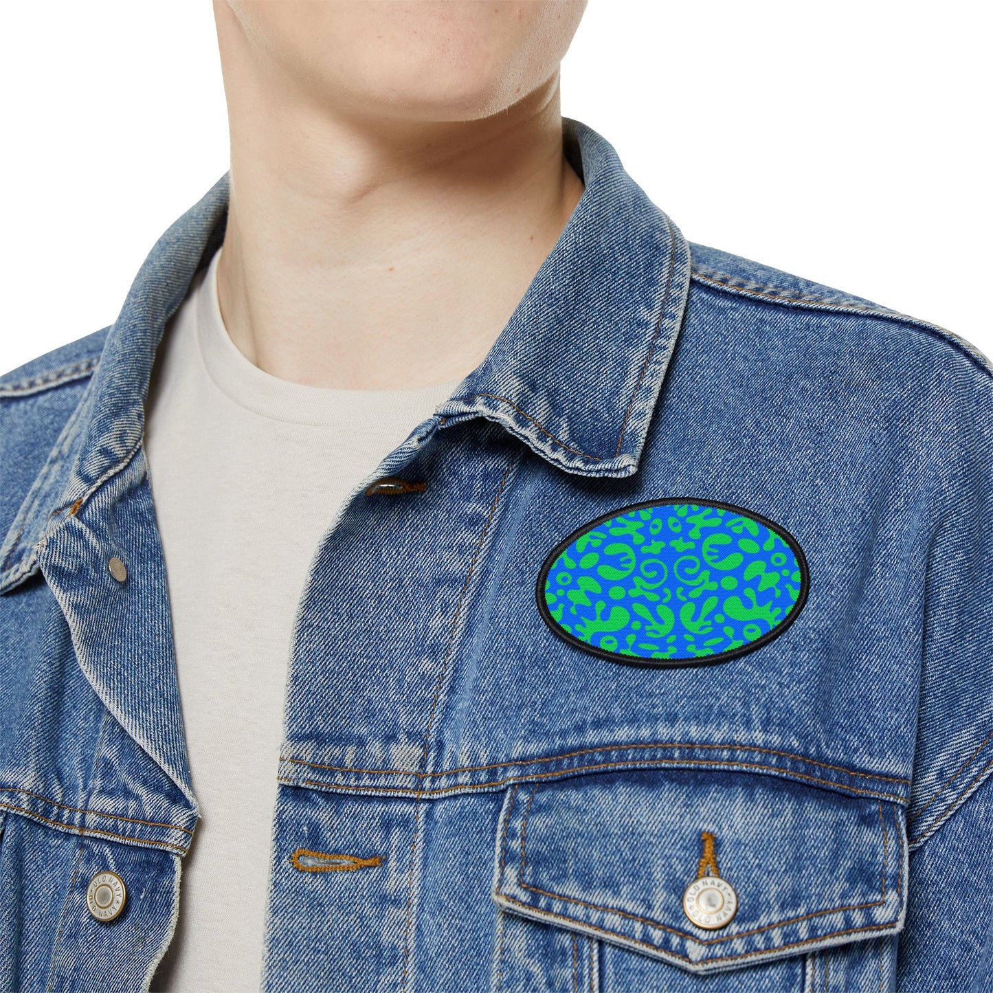 Mirror Work Color Vibrant Iron-On Patches - Tide Pool