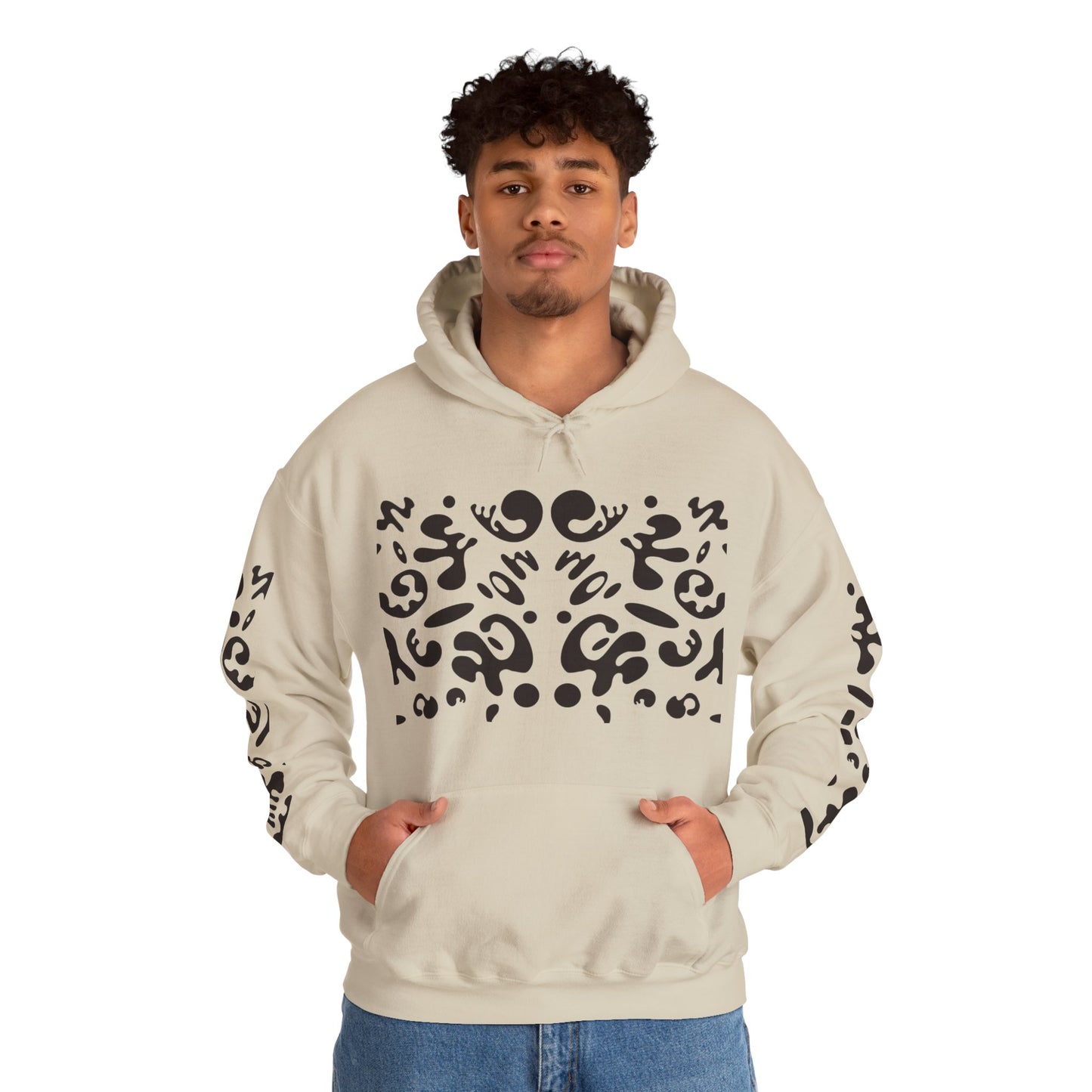 Mirror Work Unisex Heavy Blend™ Hooded Sweatshirt - Smoke Signal Black Print