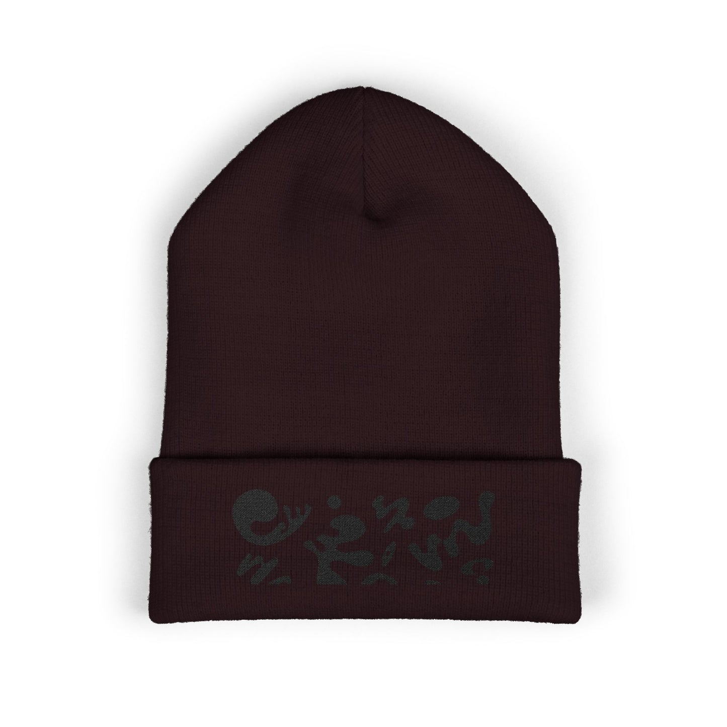 Pure Imagination Embroidered Classic Cuffed Beanie - Smoke Signal Black