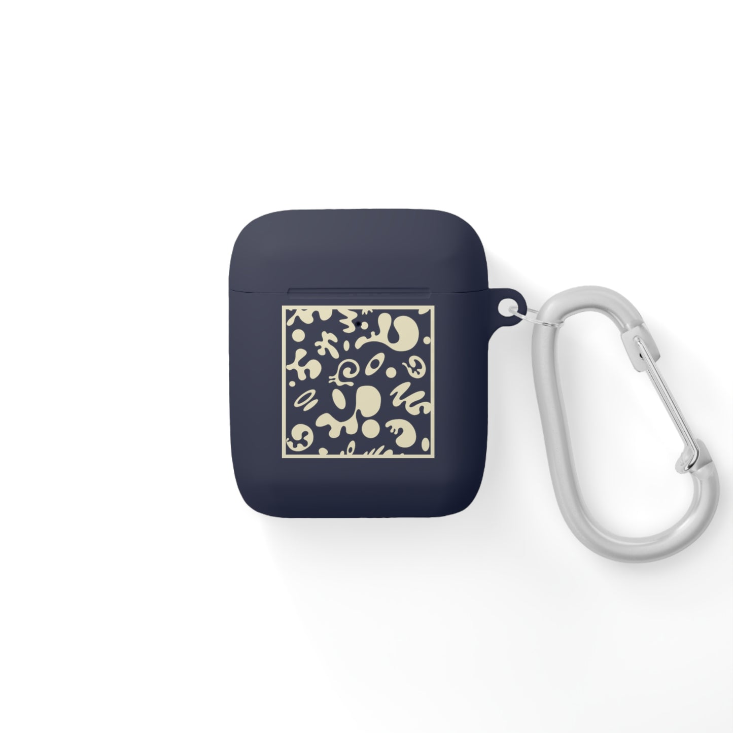 Adorn'd Square Hard Plastic Airpods Case Cover- Blank Page White