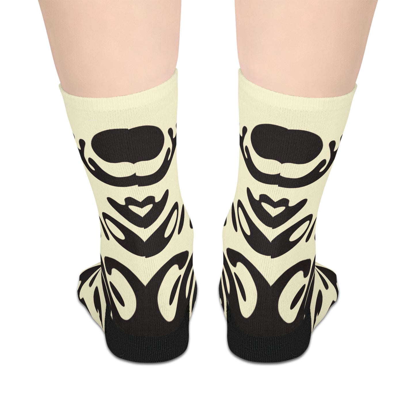 Pure Imagination Mid-Length Socks - Blank Page White
